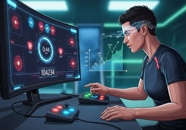 Person improving reaction time through practice